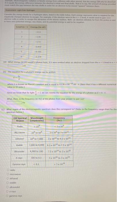 Solved lev? (b) The equation for a phiton's nhrroy acan be | Chegg.com