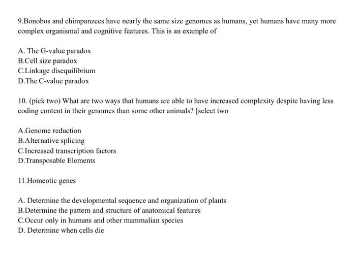 9. Bonobos and chimpanzees have nearly the same size | Chegg.com