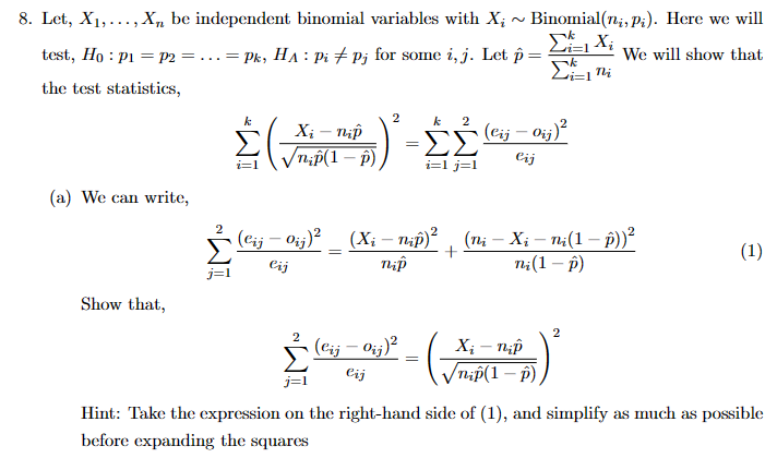 Solved Let, x1,dots,xn ﻿be independent binomial variables | Chegg.com