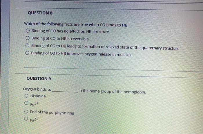 Solved QUESTION 6 and the shape for curve of oxygen binding | Chegg.com