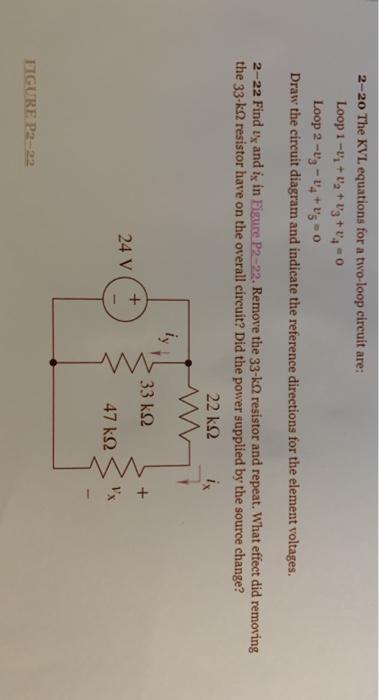 Solved 2-20 The KVL Equations For A Two-loop Circuit Are: | Chegg.com