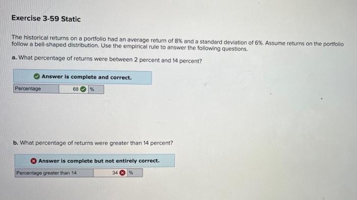 Solved Exercise 3-59 Static The Historical Returns On A | Chegg.com