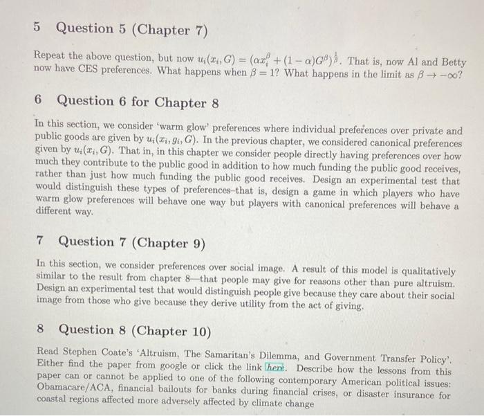 Solved 5 Question 5 (Chapter 7) Repeat the above question, | Chegg.com