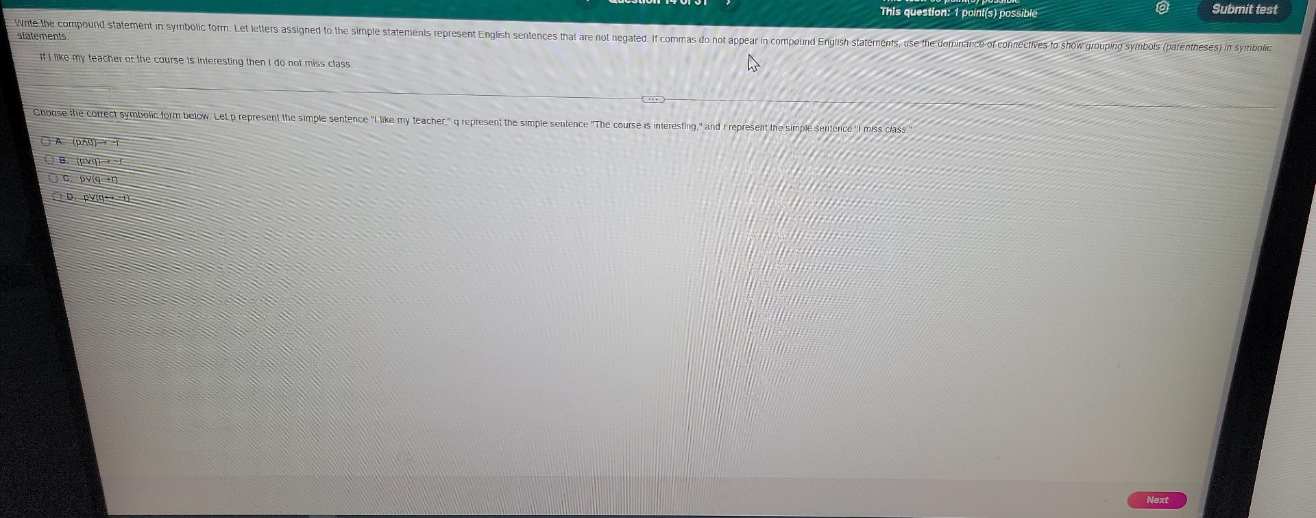 Solved This Question 1 Point s Possible Submit Test Write Chegg