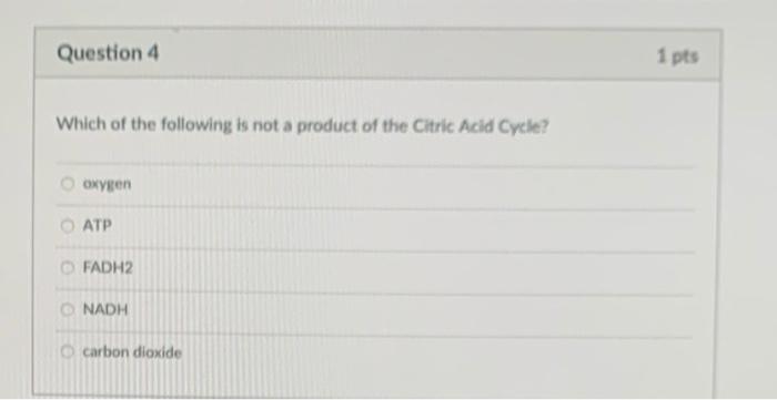 Solved 1 pts Question 1 Which of the following is not a | Chegg.com
