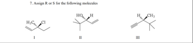 Solved Assign R or S for the following moleculesI11III | Chegg.com