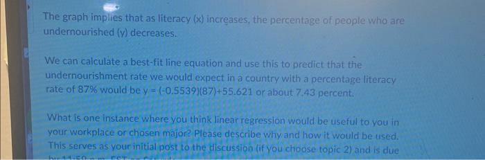 Solved Linear regression is used to predict the value of one | Chegg.com