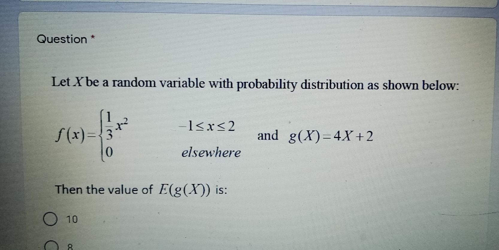 Solved Question * Let X be a random variable with | Chegg.com