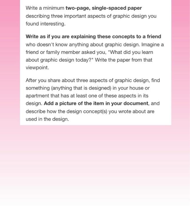 Solved write a minimum two page single spaced paper chegg