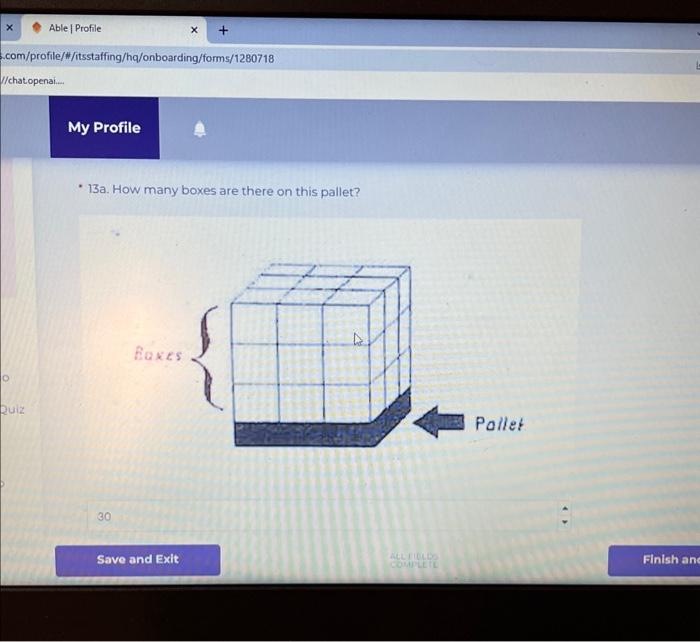 Solved 13a. How many boxes are there on this pallet?