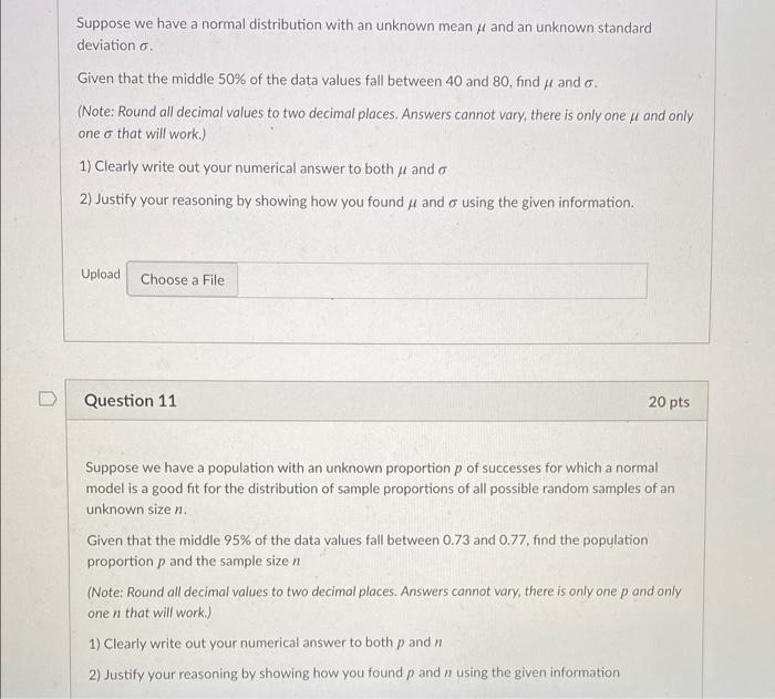 Solved Suppose we have a normal distribution with an unknown | Chegg.com