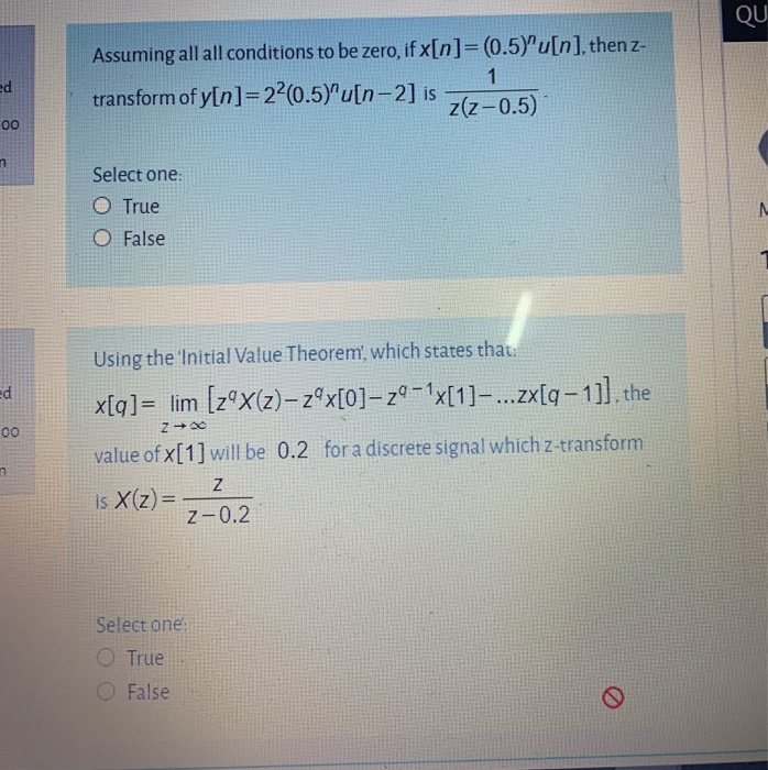 Solved Qu 1 Ed Assuming All All Conditions To Be Zero If Chegg Com