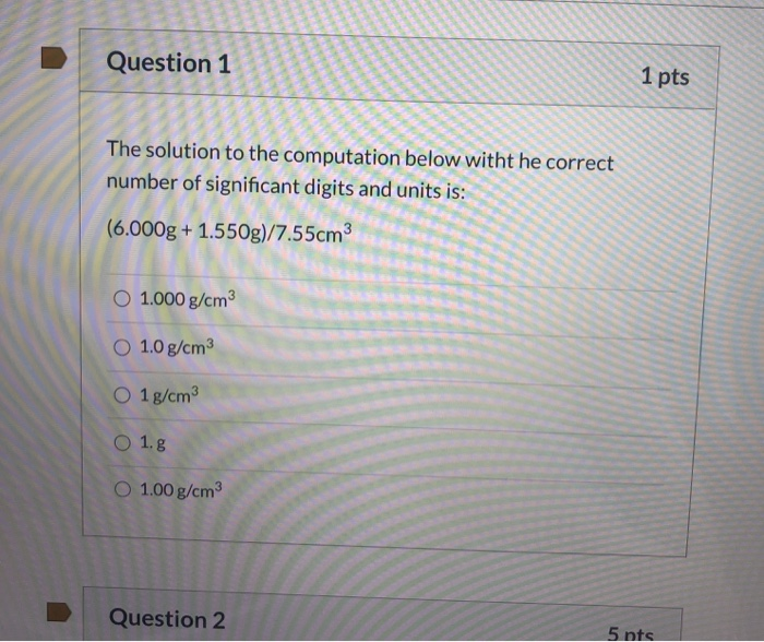 Solved Question 1 1 Pts The Solution To The Computation | Chegg.com