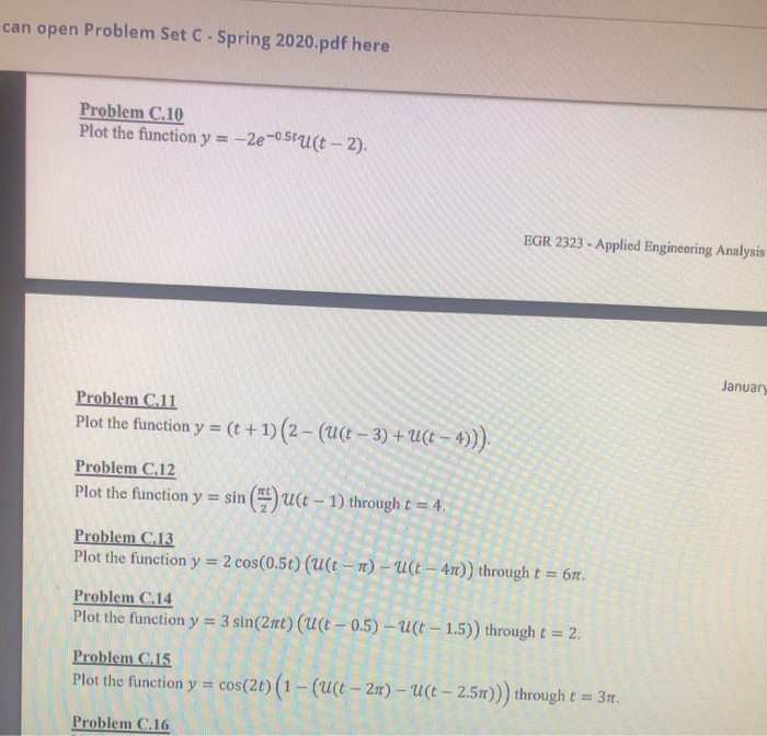 an open Problem Set C - Spring 2020.pdf here Problem | Chegg.com
