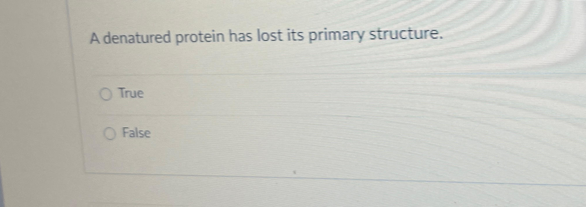 Solved A denatured protein has lost its primary