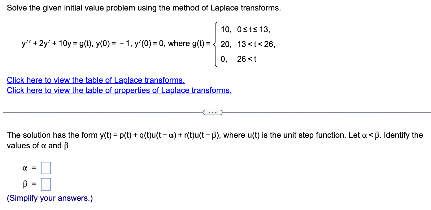 Solve the given initial value problem using the | Chegg.com