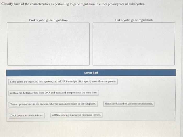 Solved Classify each of the characteristics as pertaining to | Chegg.com