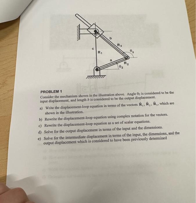 Solved PROBLEM 1 Consider the mechanism shown in the | Chegg.com