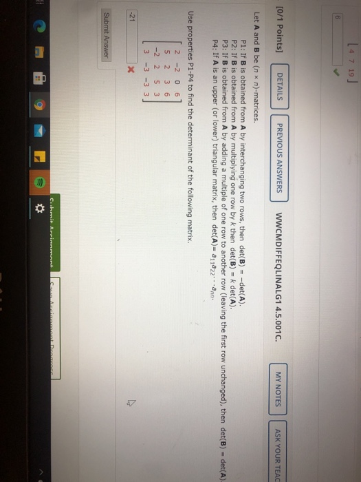 Solved (4719) 6 [0/1 Points] DETAILS PREVIOUS ANSWERS | Chegg.com
