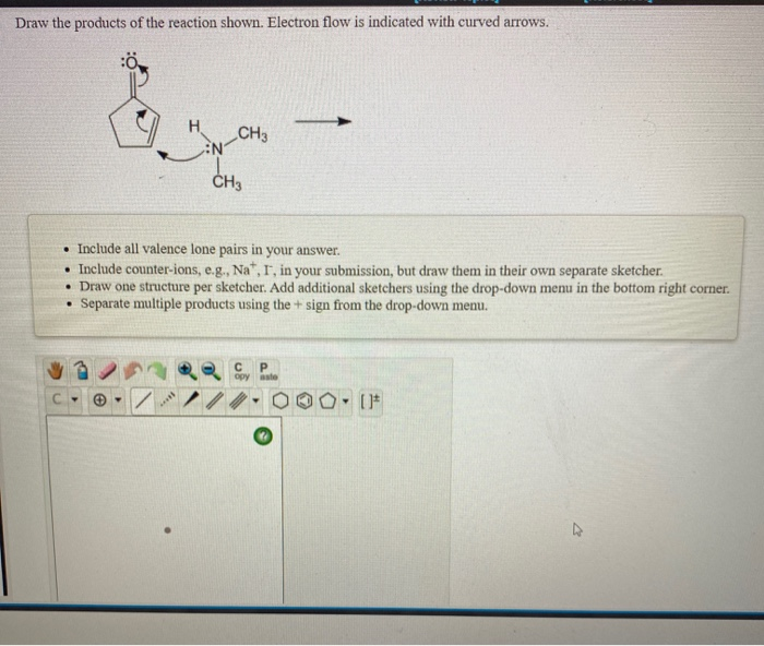 Solved Draw The Products Of The Reaction Shown Electron Chegg Com