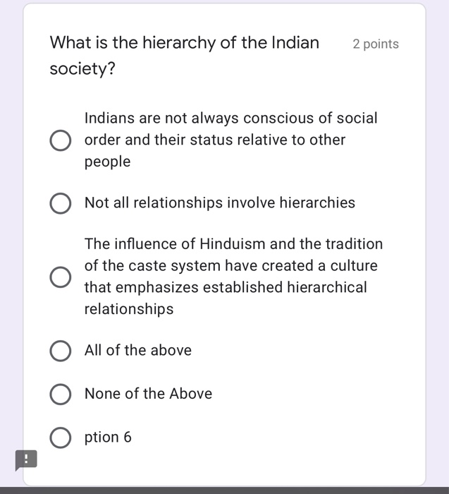 indian hierarchy culture
