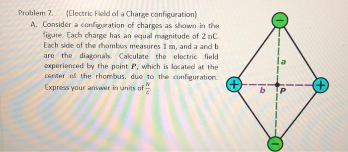 Solved Problem 7. (Electric Field of a Charge configuration) | Chegg.com