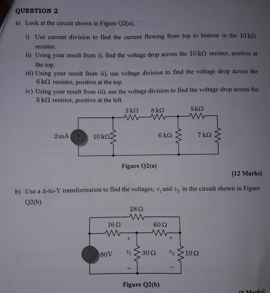 Solved QUESTION 2 a) Look at the circuit shown in Figure | Chegg.com