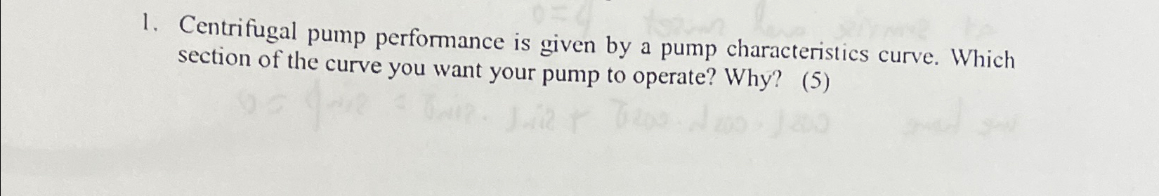 Solved Centrifugal pump performance is given by a pump | Chegg.com