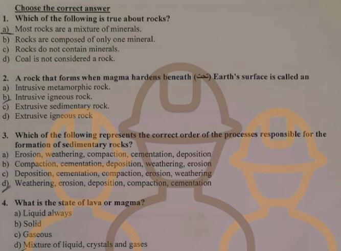 Solved Choose the correct answer 1. Which of the following | Chegg.com