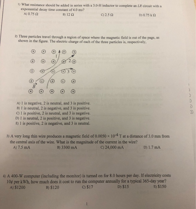 Solved 1) What resistance should be added in series with a