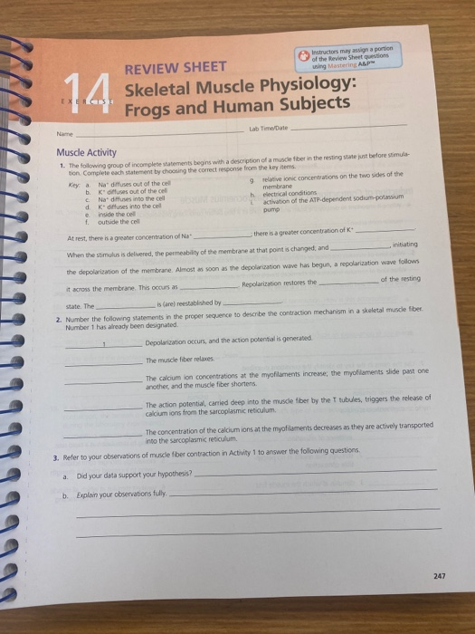 Instructors May Assign A Portion Of The Review Shest Chegg 