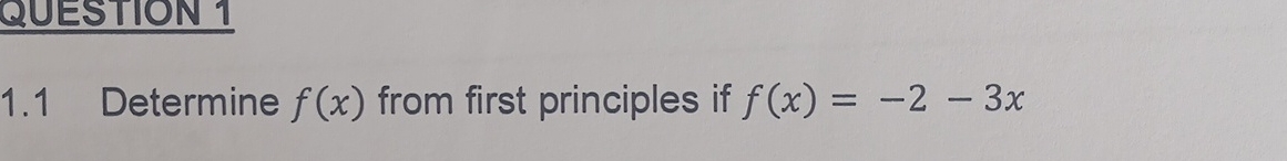 Solved 1.1 ﻿Determine f(x) ﻿from first principles if | Chegg.com