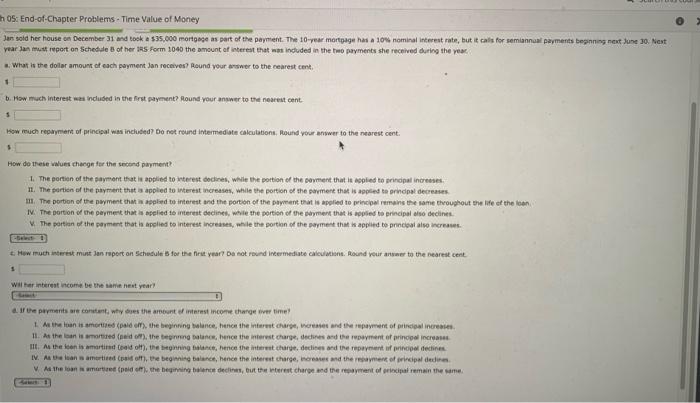 Solved h 05: End-of-Chapter Problems. Time Value of Money | Chegg.com