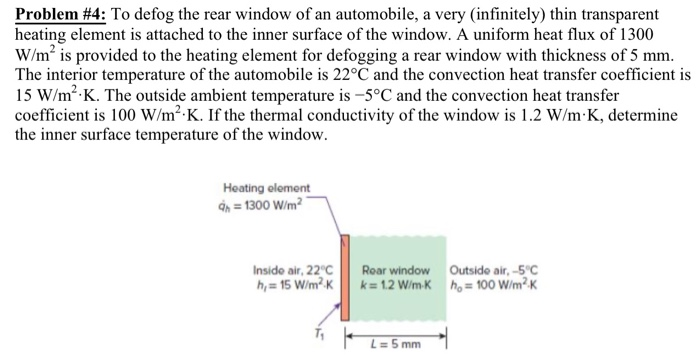 Solved Problem #4: To defog the rear window of an | Chegg.com