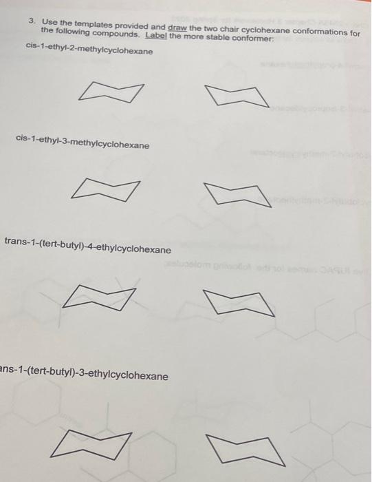 Solved draw tge chair conformation fir tge following | Chegg.com