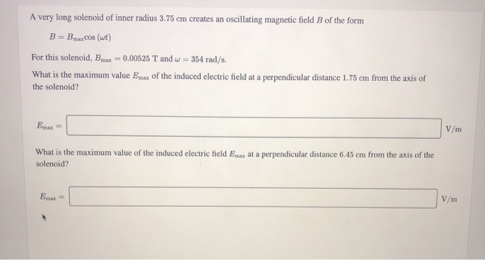 Solved A sinusoidally oscillating current I(t) with an | Chegg.com