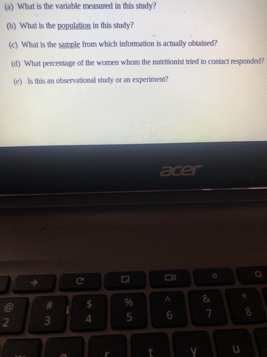 Solved (a) What is the variable measured in this study? (b) | Chegg.com