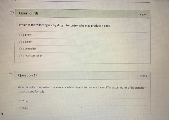 Solved Question 18 4 pts Which of the following is a legal | Chegg.com