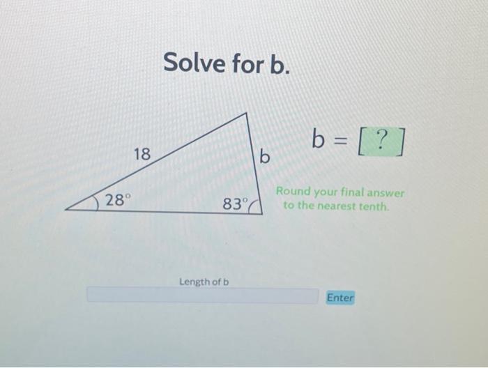 Solved Solve For B. B=[?] Round Your Final Answe To The | Chegg.com