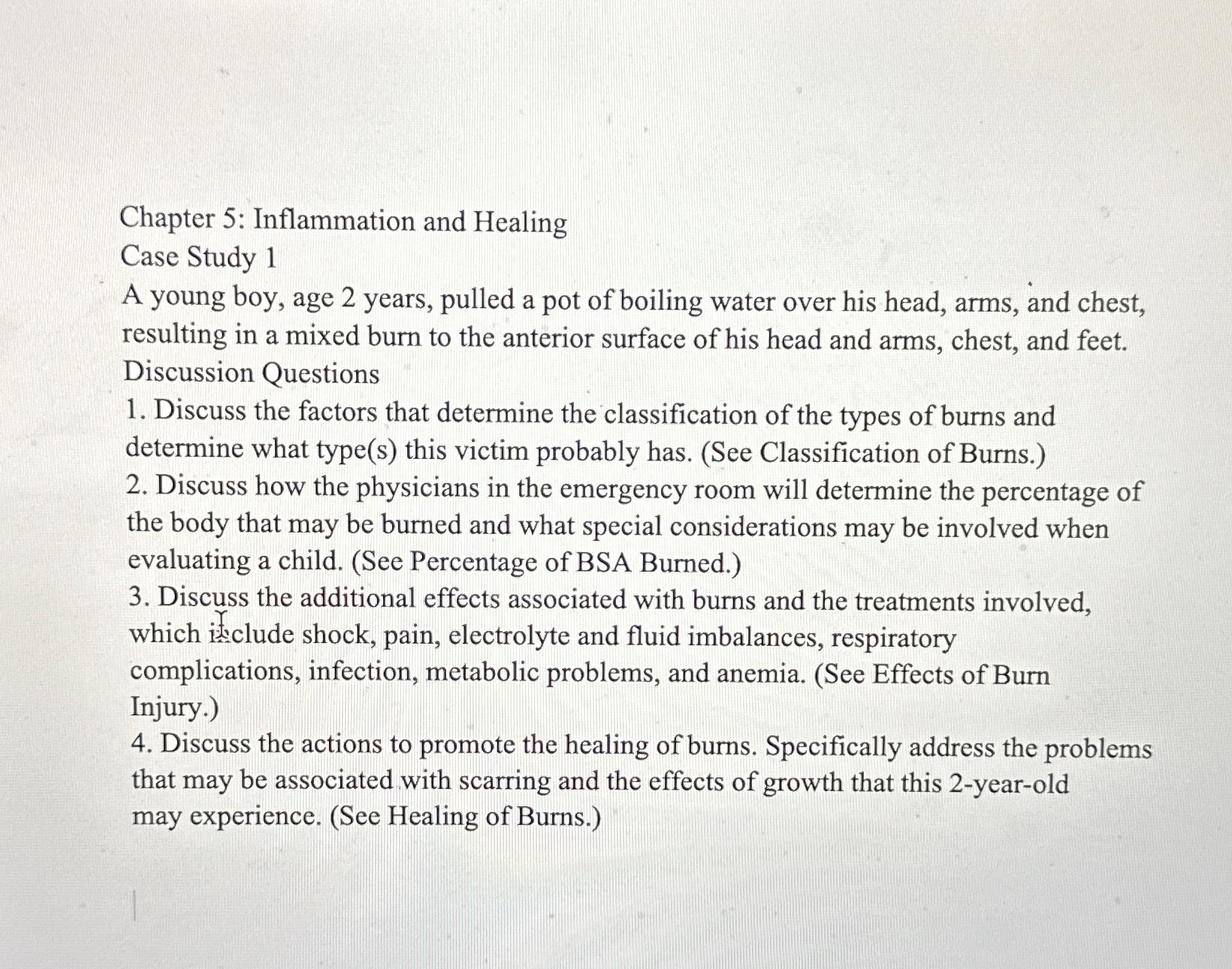 Solved Chapter 5: Inflammation and HealingCase Study 1A | Chegg.com