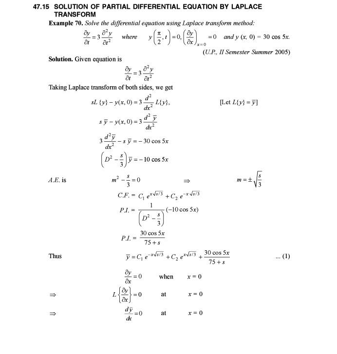 partial differential equations examples