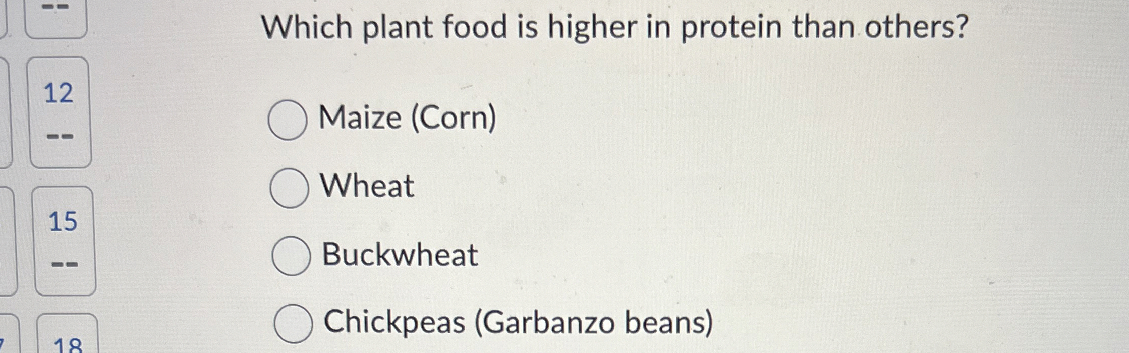 Solved Which plant food is higher in protein than