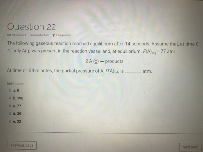 Solved Question 22 Not yet answered Points out of 8.33 P | Chegg.com