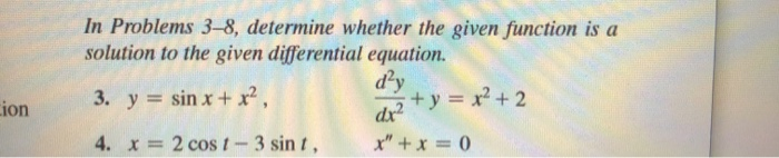 Solved In Problems 3–8, determine whether the given function | Chegg.com