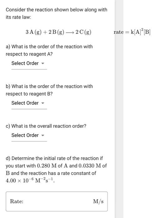 Solved Consider The Balanced Equation Shown Below: A(g)+4 B( | Chegg.com