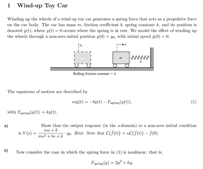 Solved 1 Windup Toy Car Winding up the wheels of a windup
