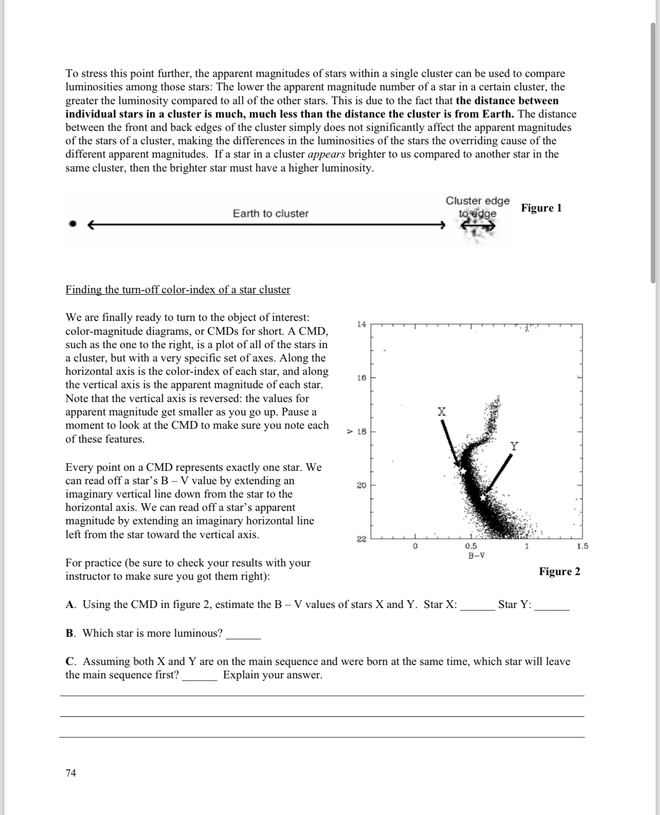 Solved To stress this point further, the apparent magnitudes | Chegg.com