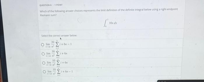 Solved Which of the following answer choices represents the | Chegg.com