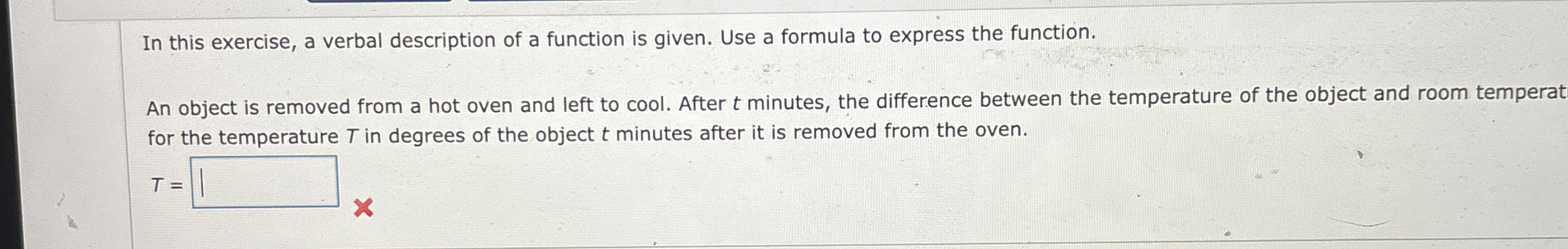 Solved In this exercise, a verbal description of a function | Chegg.com