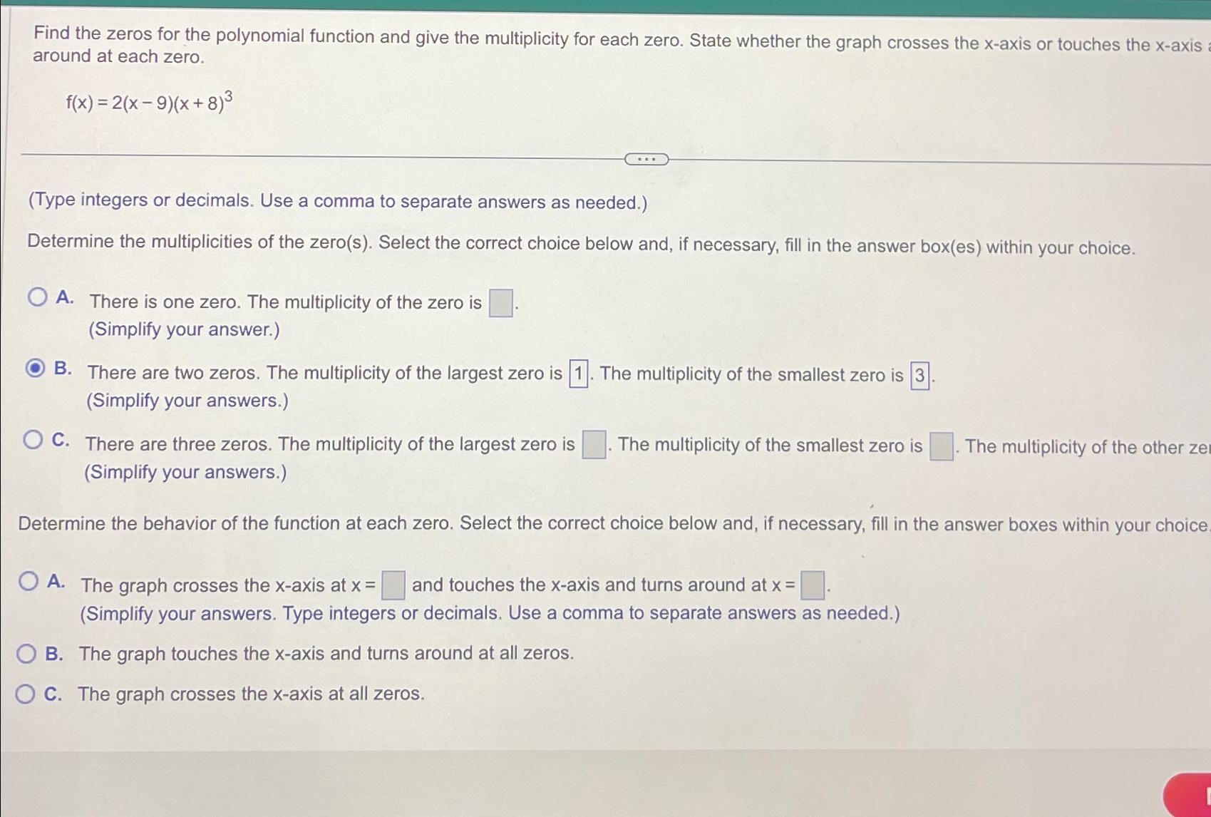 solved-find-the-zeros-for-the-polynomial-function-and-give-chegg